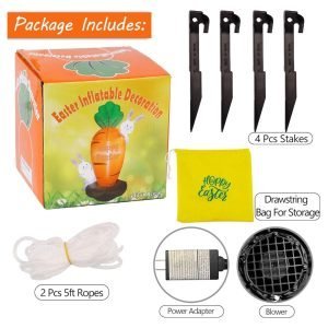 Decoración Inflable De Pascua De Zanahoria Con Luz LED / 5 Pids - Imagen 4