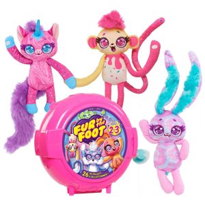 Rollo Divertido Animales De Peluche - Fur By The Foot Bubble Gum Besties / 2 o 3 Peluches