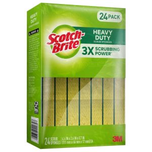 Scotch-Brite Esponjas Para Fregar Exfoliantes 3X Potencia De Fregado / 24 Pack