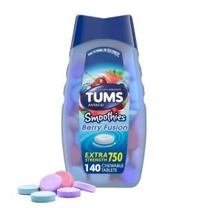 Tabletas Masticables Antiácido Extra Fuerte - Berry Fusion / Tums / 140 Tabletas