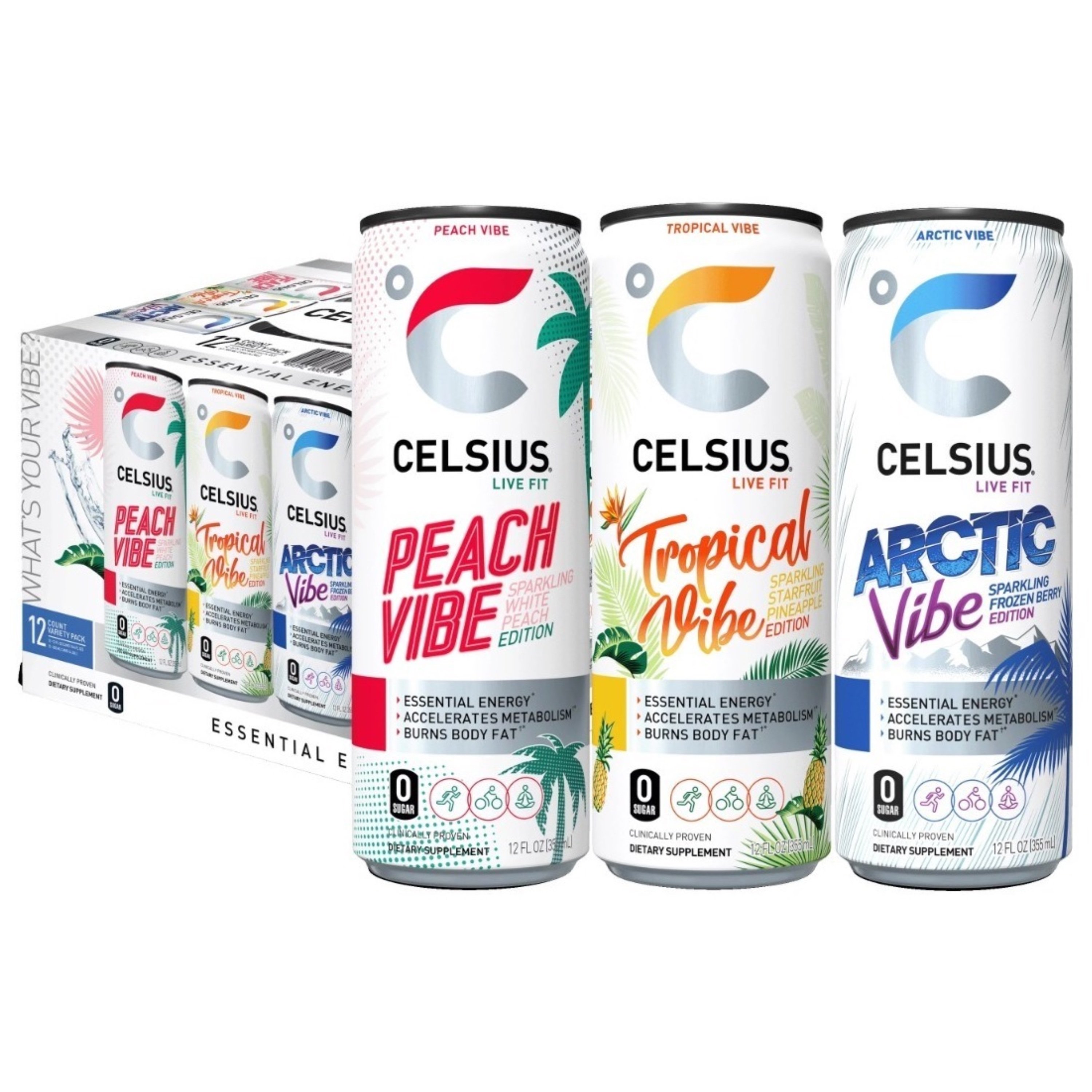 f864ef06-e9e8-4c84-bed2-9eec40974079 Bebida Energizante Celsius Live Fit / Sabores Variados / 18 Pack / 355mL - Imagen 1