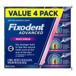 Crema Adhesiva Para Dentadura Postiza / Fixodent Advanced Max Hold / 4 Pack / 62g