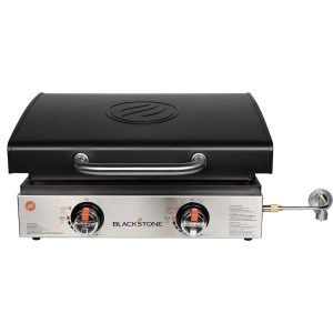 Parrillera Plana De Acero Inoxidable 22″ - Gas Propano / Blackstone / Color Negro