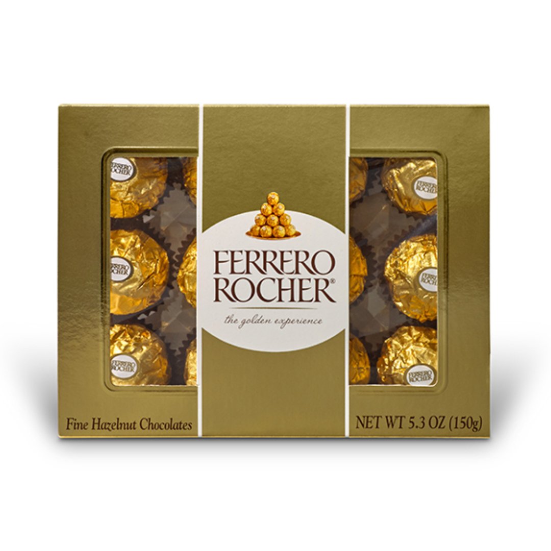 Untitled Project (61) Ferrero Rocher Bombones De Chocolate Fino De Avellana / 12 Pack / 150g - Imagen 1