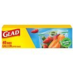 Bolsas De Plástico Con Cierre Para Almacenamiento De Alimentos / Glad / 26.8 Cm X 27.3 Cm / 40 Pack