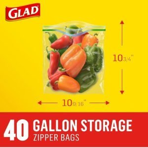 Bolsas De Plástico Con Cierre Para Almacenamiento De Alimentos / Glad / 26.8 Cm X 27.3 Cm / 40 Pack - Imagen 2