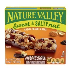 Nature Valley  Barras Granola De Chocolate Oscuro Con Maní Y Almendras / 6 Barras / 34Gr.