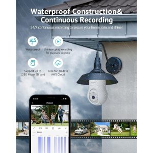 LaView L2- Cámara De Seguridad Tipo Bombillo De 4MP 2.4GHz / 2K de 360° Inalámbrica Para Exteriores e Interiores, Detección De Movimiento, Alarma Audible - Imagen 4