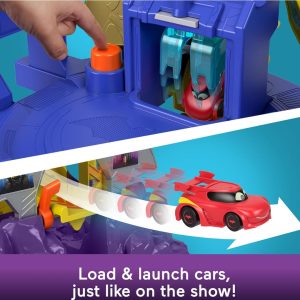 Juego de Pista de Carreras de Coche Fisher-Price DC Batwheels, Batcueva De Lanzamiento y Carrera Con Luces y Sonidos / 3+ - Imagen 4