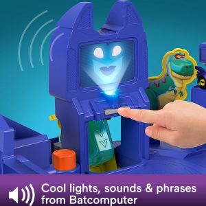 Juego de Pista de Carreras de Coche Fisher-Price DC Batwheels, Batcueva De Lanzamiento y Carrera Con Luces y Sonidos / 3+ - Imagen 3