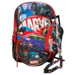 Bolso Escolar, Lonchera y Cartuchera Marvel 17″ / 4 Piezas