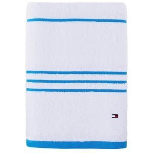 Toalla De Baño De Algodón - Diseño De Rayas Americanas Azul Cielo - Tommy Hilfiger / 76.20 cm x 1.37 mt