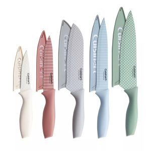 Cuchillos Cuisinart De Acero Inoxidable/Cerámica Con Protectores De Cuchillas / 10 Pcs Colores Variados