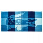 Toalla De Playa - Lacoste Azul Diseño De Cocodrilo / 91.44 cm x 1.83 mt