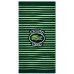 Toalla De Playa - Lacoste Verde De Rayas / 91.44 cm x 1.83 mt