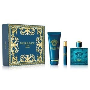Set Versace Eros Perfume 100ml + Gel De Baño + Mini 10ml