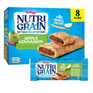 Barras De Granola Rellenas Nutri Grain - Manzana Canela / Kellogg´s/ 8 Barras / 37g
