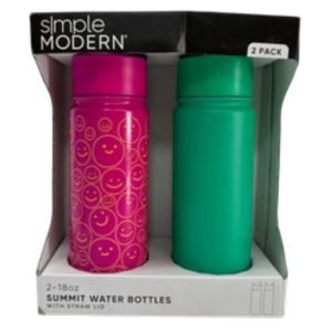 Termo De Agua Simple Modern / 2 Pack Variados / 18oz (Fucsia Y Turquesa)