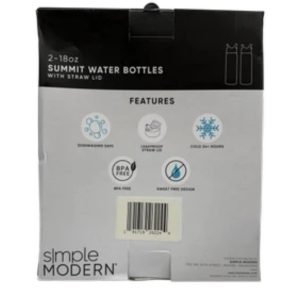 Termo De Agua Simple Modern / 2 Pack Variados / 18oz (Fucsia Y Turquesa) - Imagen 2