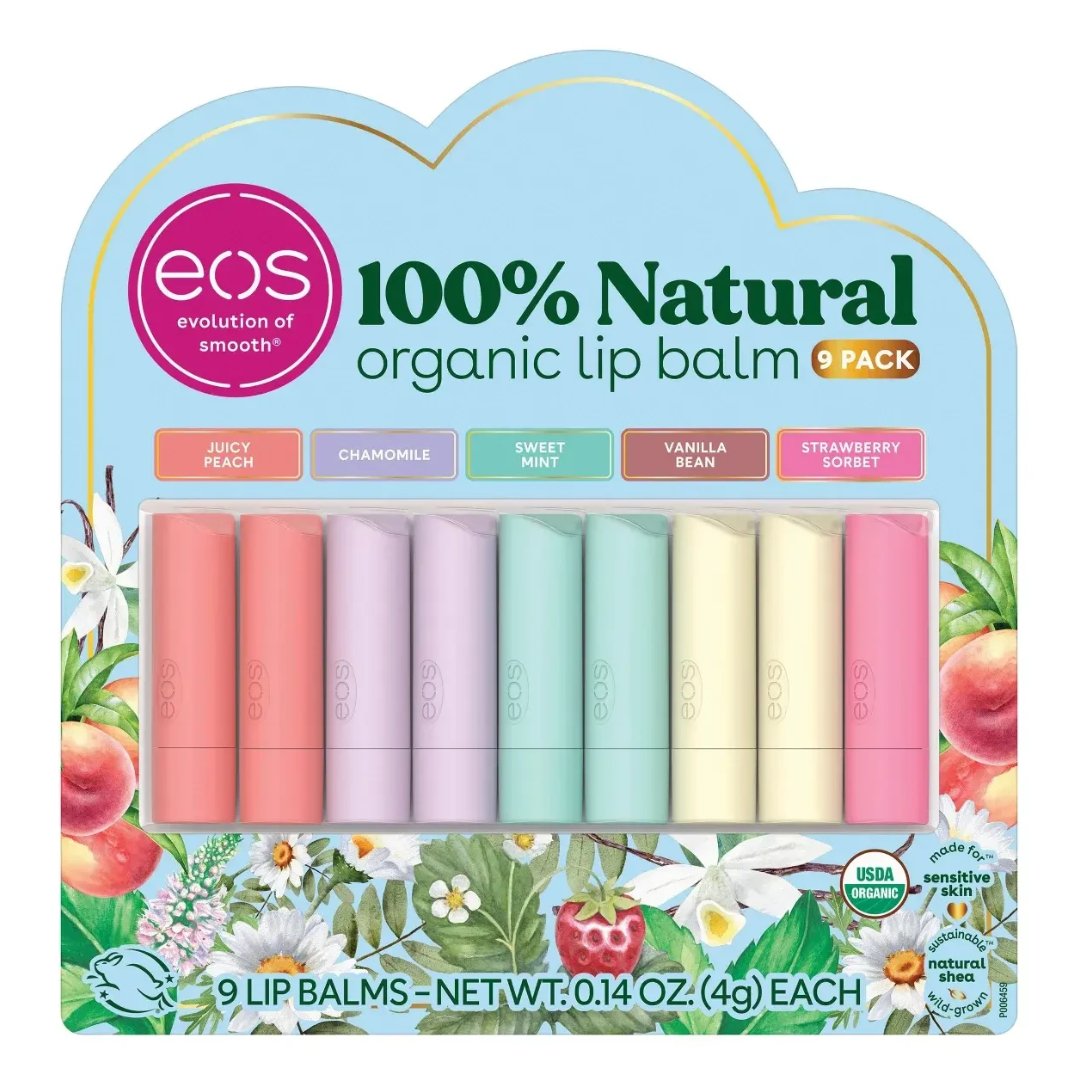 Untitled Project (5) Bálsamo Labial Eos - Orgánico 100% Natural / 9 Pack / 4g - Imagen 1