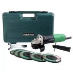 Esmeril Angular 4-1/2 Pulgadas - Incluye 5 Muelas Abrasivas y Estuche / Metabo HPT (G12SR4)