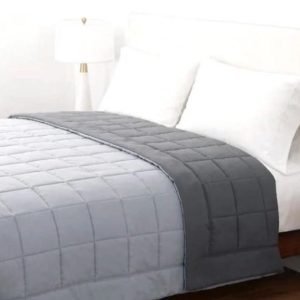 Edredón Alternativo De Plumón - Reversible Tamaño Queen (248cm x 243cm) / Berkshire Life / Gris - Imagen 2