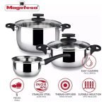 Juego De Ollas Bateria Acero Inoxidable - Magefesa Mod. Style / 5 Piezas