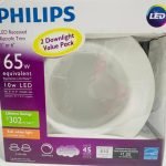Philips LED Empotrado Retrofit Trim 5" o 6" 10w LED Paquete de 2 Downlight