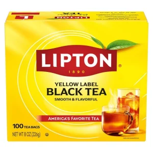 Lipton Té Negro, De Sabor Suave y Agradable, 100 Pack