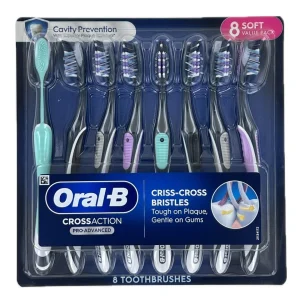 Oral-B Cross Action Pro - Cepillo De Dientes Suave Avanzado / 8 Unidades