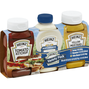 Heinz, Paquete Clásico Kétchup De Tomate, Mayonesa Real y Mostaza Amarilla / 3 PACK / 650ml