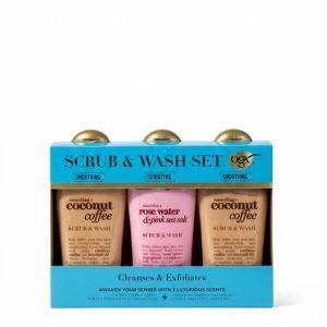 Ogx Body Scrub Set De Exfoliacion Y Lavado Paquete De 3