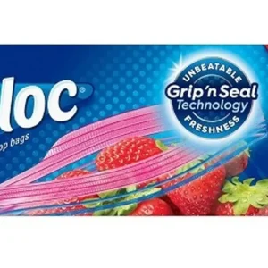 Ziploc Bolsas De Almacenamiento, 26.8cm x 27.3cm / 52 Unidades