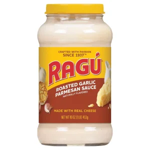 Ragú Salsa Alfredo De Ajo Asado, Salsa Cremosa Hecha Con Queso Real Con Sabor De Inspiración Italiana / 453g