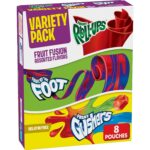 General Mills Fruit Gushers  / Foot / Roll ups / Variado de aperitivos de frutas  / 8 unidades