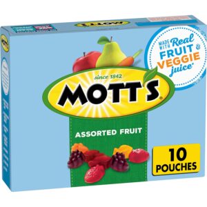 Mott’s Gomitas Sabores Frutales Variados Sin Gluten / 22.6Gr./ 10 Pack
