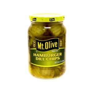 Mt. Olive Pepinillos Chips de Hamburguesa / 473Gr.
