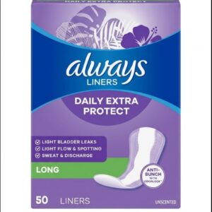 Always Protectores Diarios Extra Largos/ Caja 50 Unidades