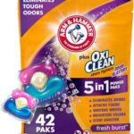 Arm & Hammer Plus OxiClean 5 en 1 Detergente Para Ropa  Con Pistola De Olores Aroma Fresh Burst / 42 unidades