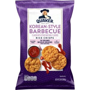 Quaker Crisps De Arroz, Sin Gluten, Barbacoa De Estilo Coreano  / 86 Gr