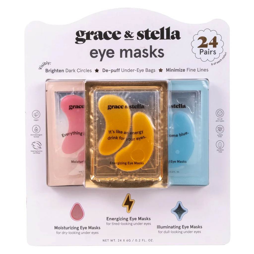 grace y stella 2 Grace & Stella Mascarillas Para Ojos / 24 Pack - Imagen 1