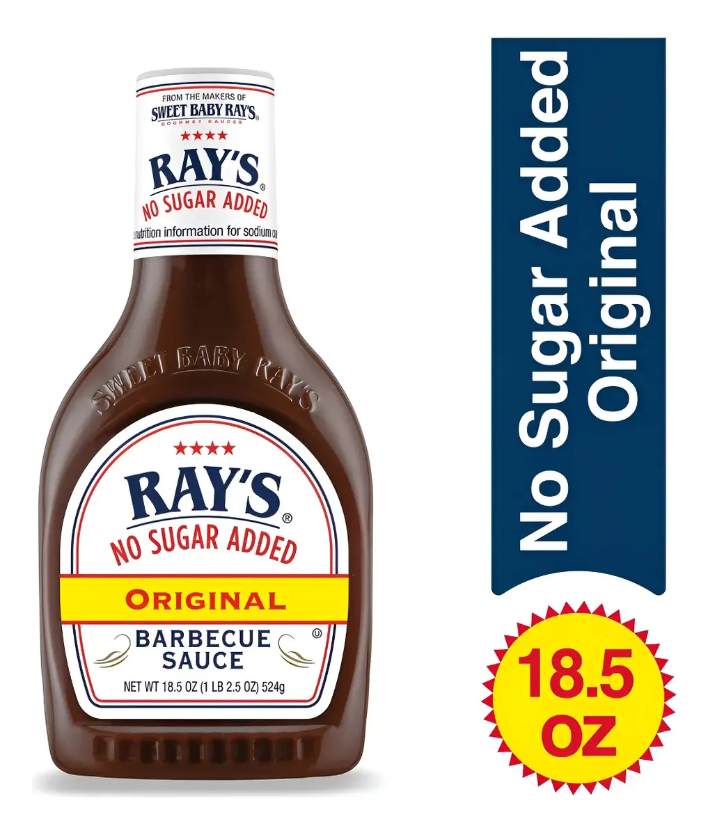 barbecuse cero azucar Sweet Baby Ray's Salsa Barbecue Original Sin Azúcar Añadida / 524Gr. - Imagen 1