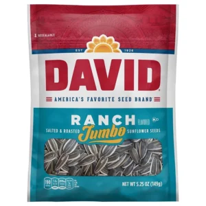 David Semillas De Girasol Gigantes  Con Sabor A Ranch, Saladas Y Tostadas / 149Gr.