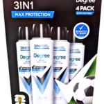 Degree Desodorante En Spray De Máxima Protección 3 En 1 Para Hombre / 4 Pack