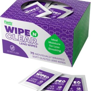 Flents Wipe N Clear Toallitas Limpiadoras Para Lentes  Paquete De 75 Unidades